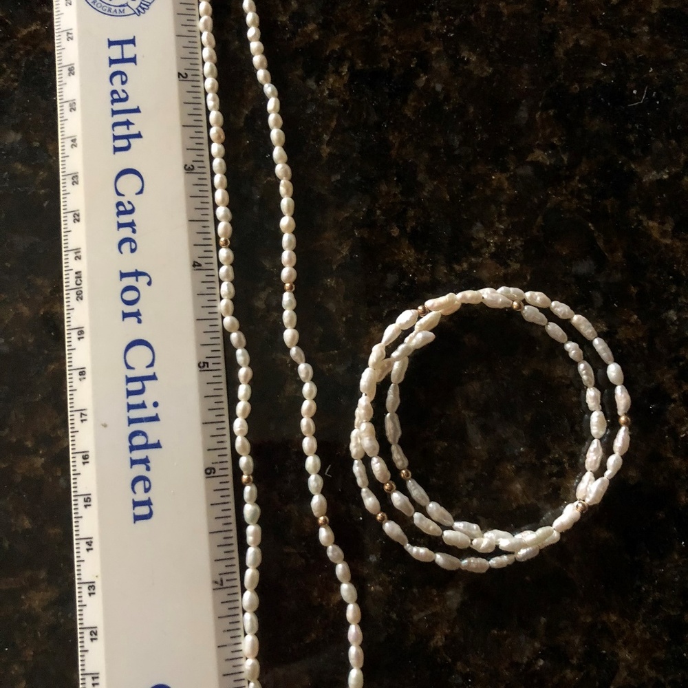 FRESHWATER PEARL NECKLACE & BRACELET SET